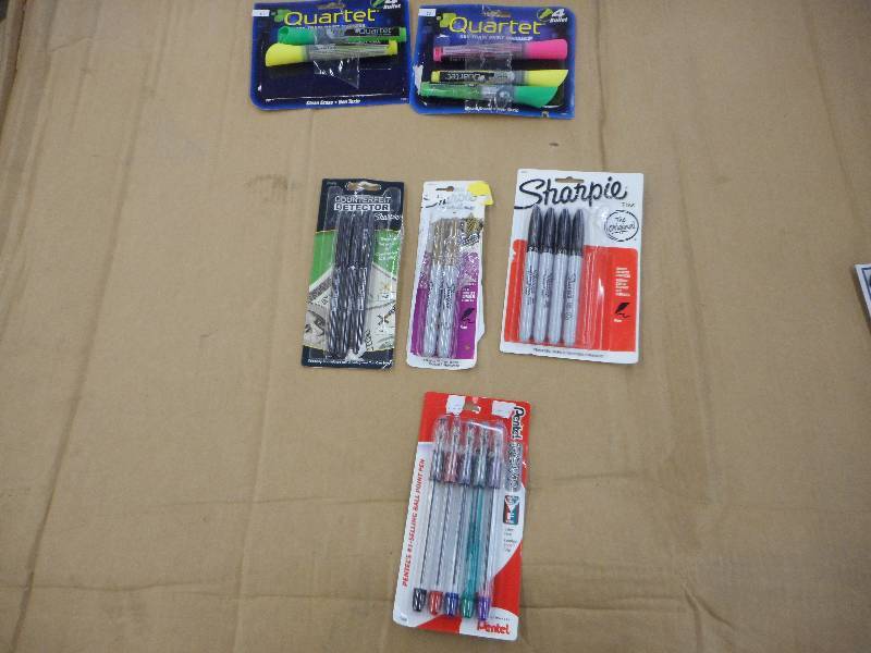 6 PACKS OF SHARPIES AND PENS