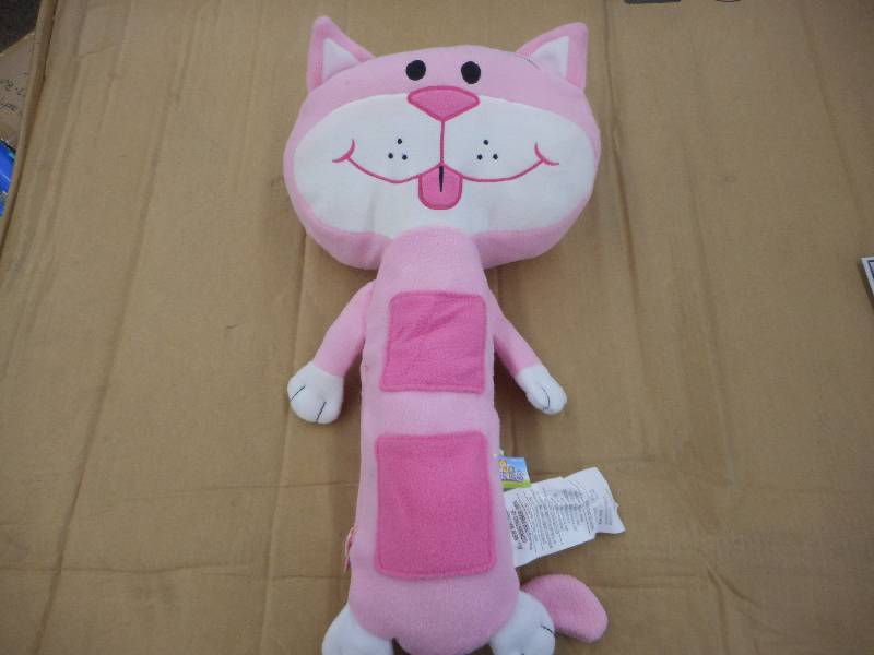 SEAT PETS PINK CAT STUFFED ANIMAL