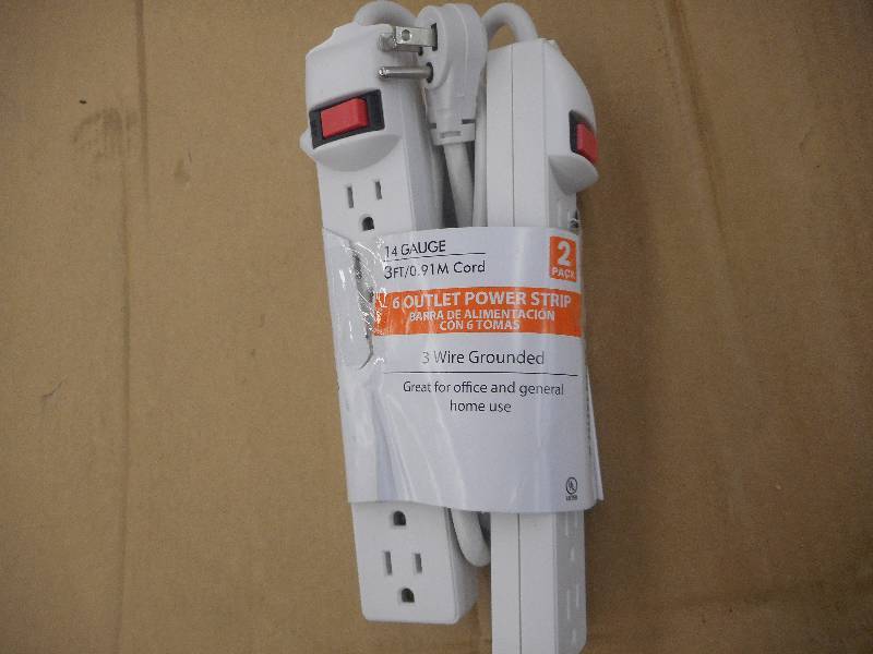 (2) 14 GAUGE 6 OUTLET POWER STRIP