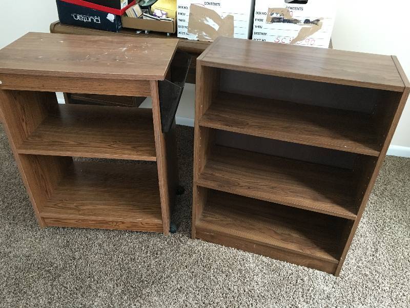 Cabinet on Wheels and a Book Shelf