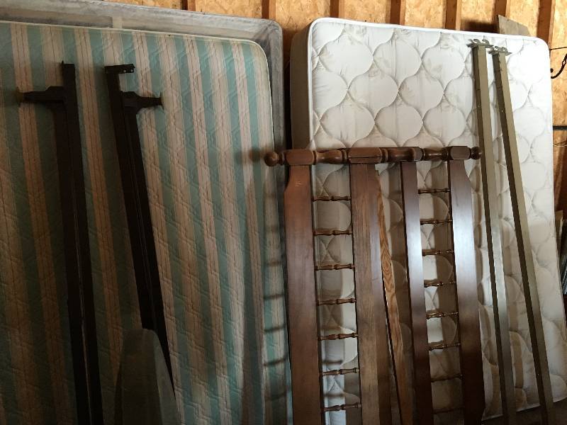 Bed Frames, Head and Foot Board and Free Mattress and Box Springs