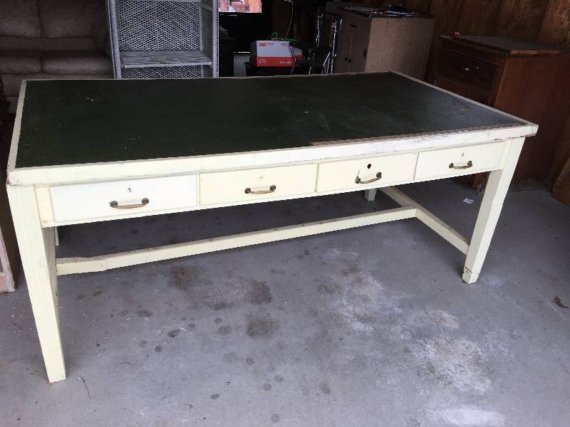 Large Vintage Sewing Table