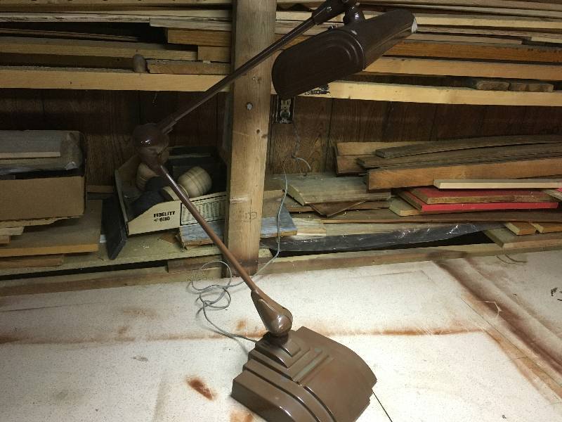 Large Vintage Metal Base Desk Lamp