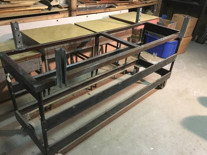 Industrial cart on wheels