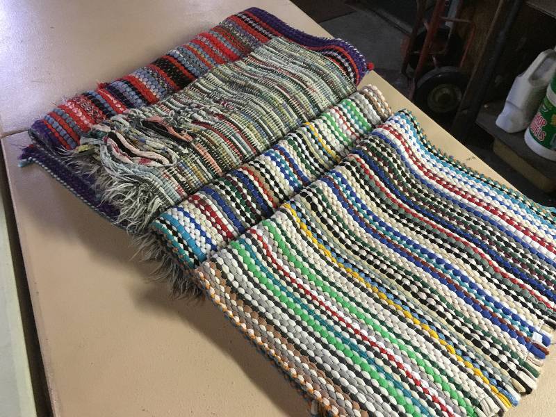 Four Handmade Rag Rugs
