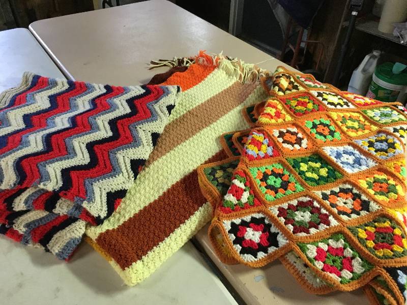 Three Handmade Afghans