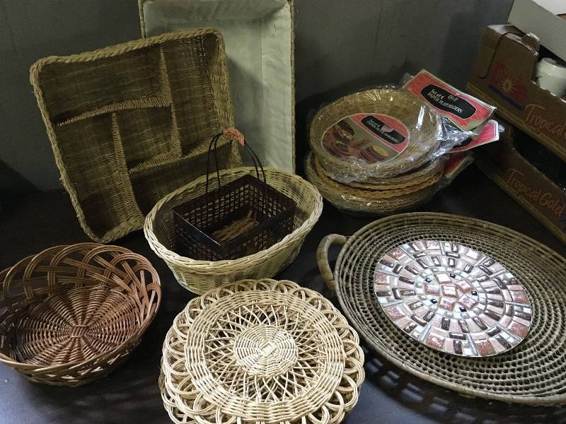 Paper Plate Holders, and Miscellaneous Wicker