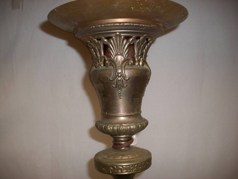 Antique Brass Torch Lamp