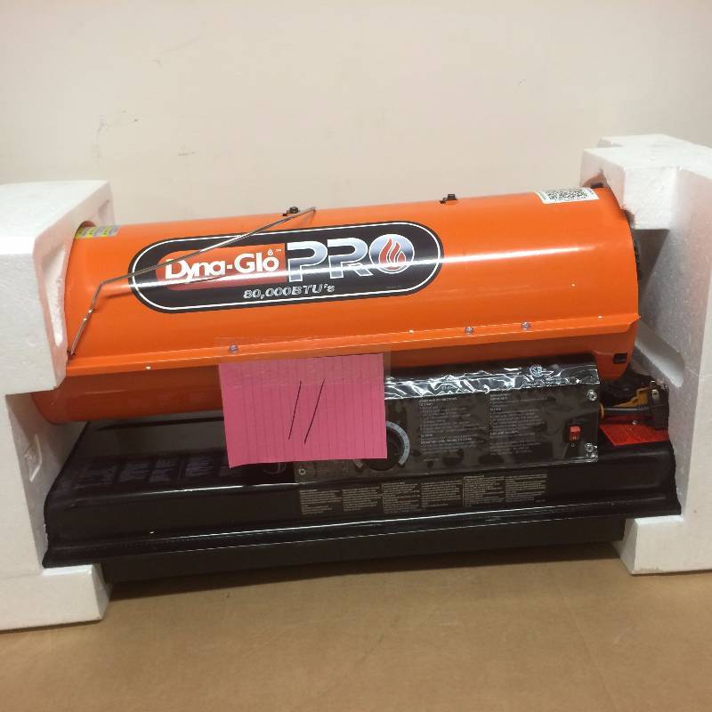 Dyna Glo Pro 80K BTU Forced Air Kerosene Portable Heater Missing black Handle New