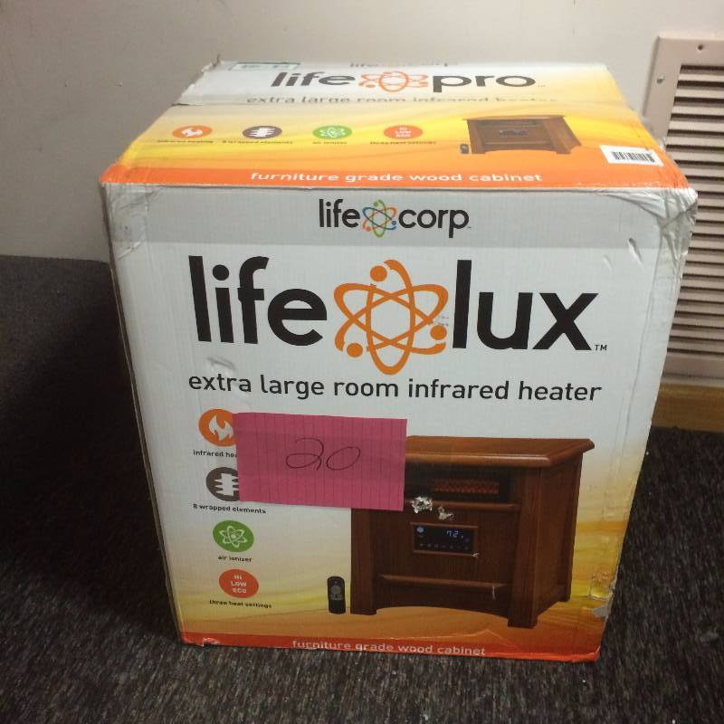 Lifesmart Corp Lifelux Series Ultimate 8 Element Extra Large Room Infrared Heater W Air Ionizer
