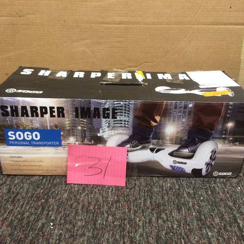 SHARPER IMAGE TWO WHEEL SELF BALANCING TRANSPORTER, WHITE