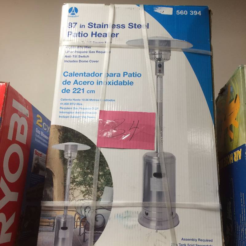 Gardens 41,000 BTU Stainless Steel Propane Patio Heater New