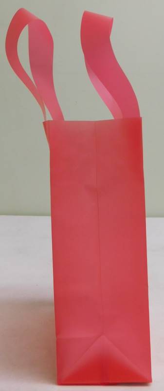 Small Frosted Red Gift Bags - 5 x 3 x 8