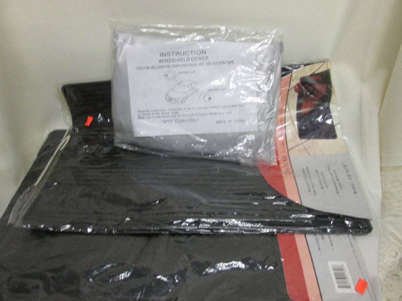 2 deluxe rubber welcome mats 13x19...