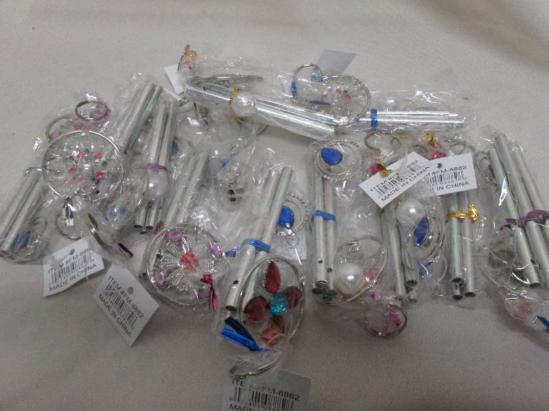 Lot of 12 assorted small wind chime...