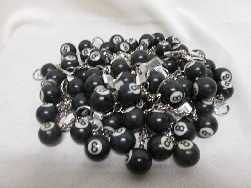 Large lot 8-ball key chains...