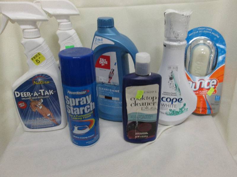 Assorted products, 2 deer repellent...