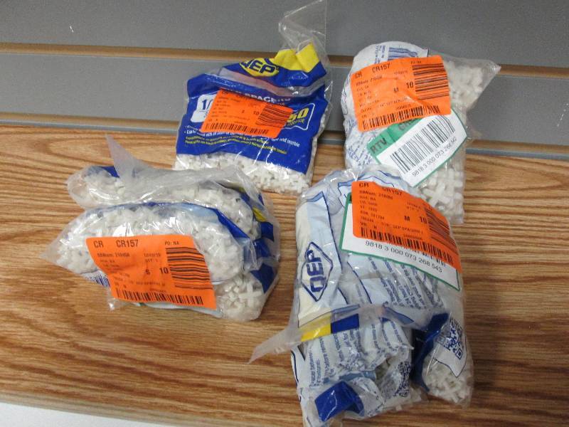 Multiple bags if tile spacers 116...