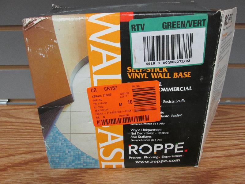 Roppe self-stick vinyl wall base- S...