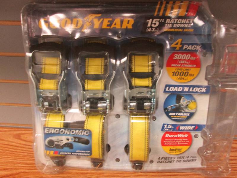 Good Year 15 ft ratchet tie downs 3...