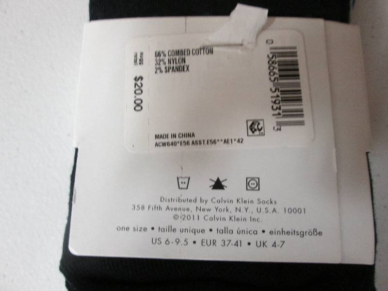 3 pr Calvin Klein combed cotton soc...