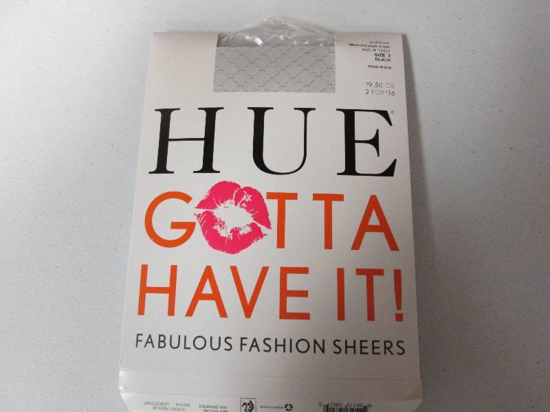 Hue Fashion sheers size 2 black...