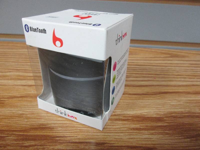lot 18 image: Think Box Bluetooth mini speaker...