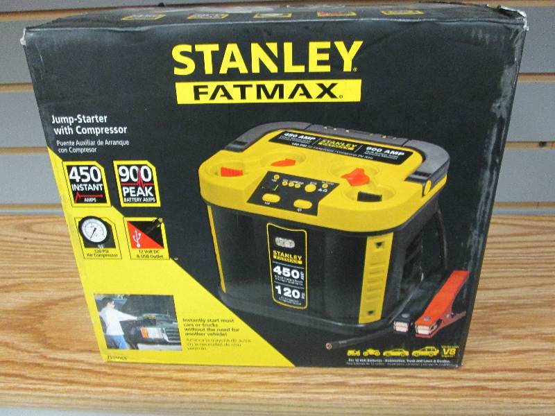 lot 64 image: Stanley Fatmax 450 Amp Jump starter...