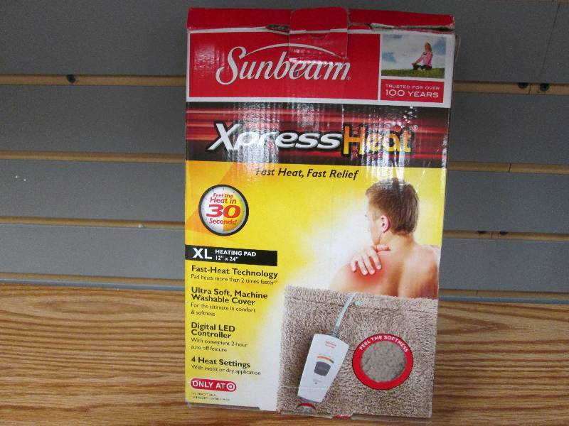 lot 73 image: Sunbeam XL 12x24 inch Tan Heating P...