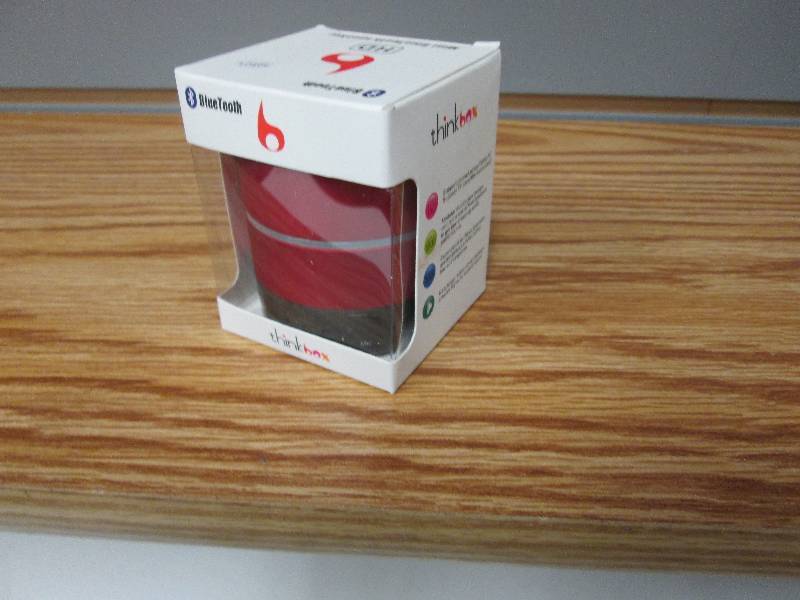 lot 75 image: ThinkBox mini bluetooth speaker red...