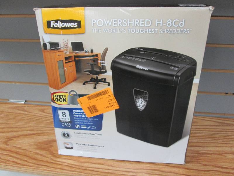 lot 121 image: Fellowes H-8Cd Powershred Paper Shr...