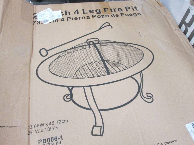 lot 125 image: 29 4 Leg Fire Pit - Model # PB006-...