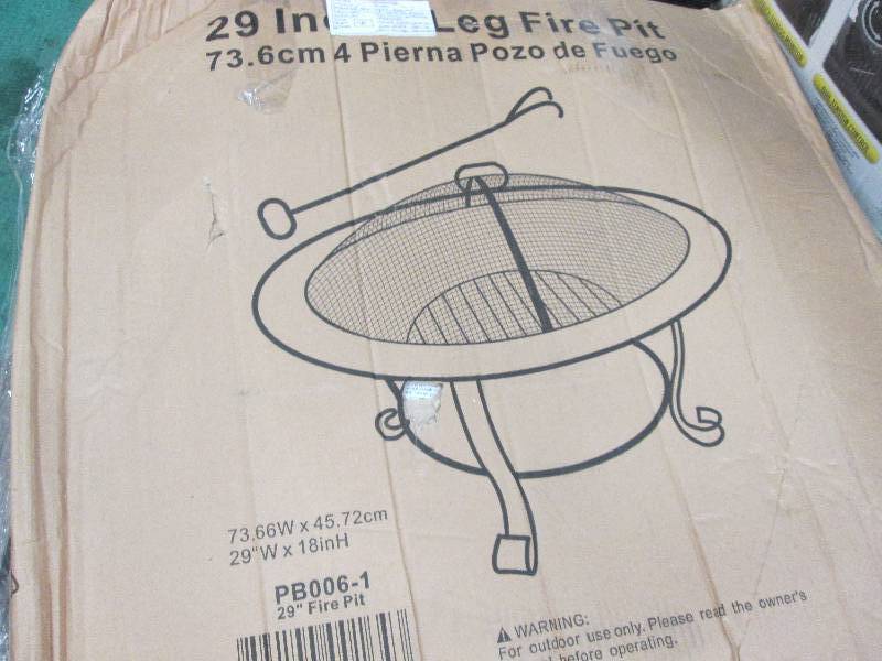 lot 127 image: 29 4 Leg Fire Pit - Model # PB006-...