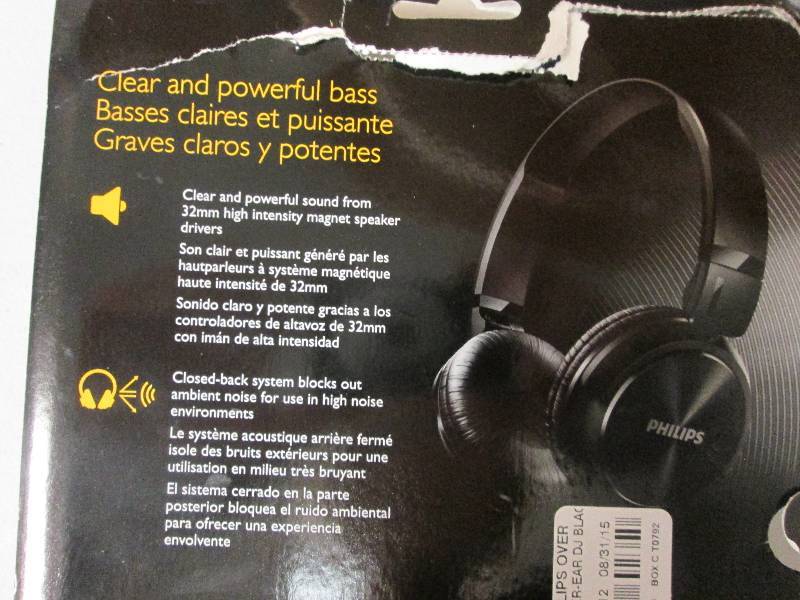 lot 141 image: Philips Studio Headphones Black Ret...