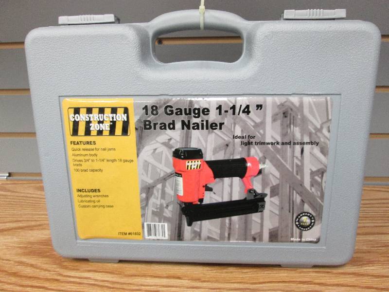 lot 163 image: Construction Zone Brad Nailer 18 Ga...