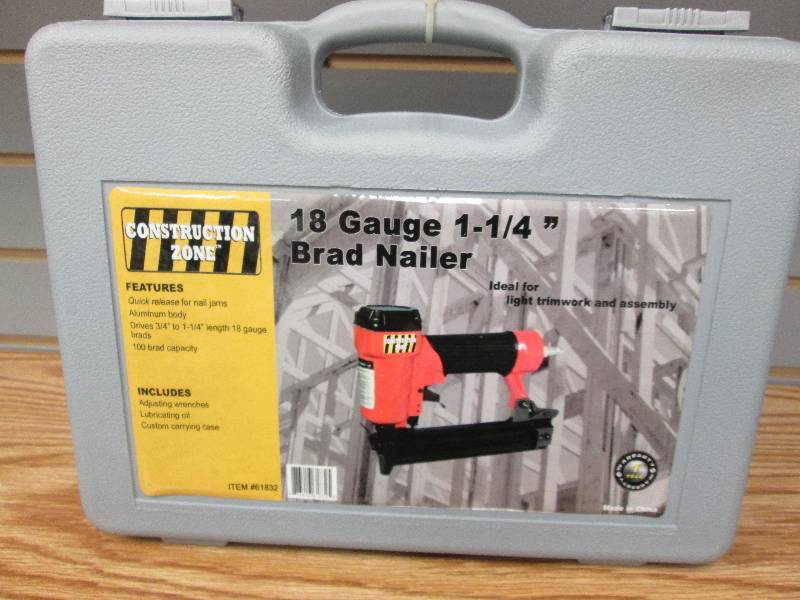 lot 164 image: Construction Zone Brad Nailer 18 Ga...