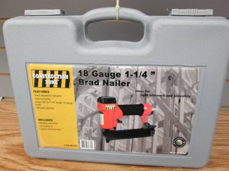 lot 165 image: Construction Zone Brad Nailer 18 Ga...