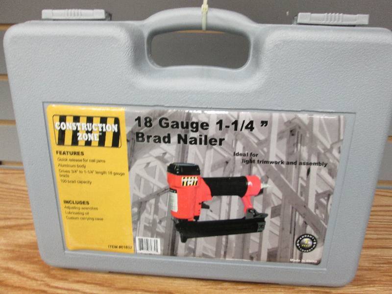 lot 166 image: Construction Zone Brad Nailer 18 Ga...