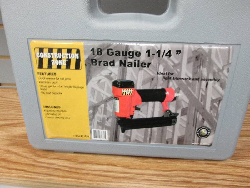 lot 167 image: Construction Zone Brad Nailer 18 Ga...