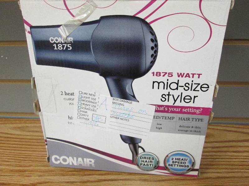 lot 196 image: Conair 1875 Watt Mid-size styler- s...