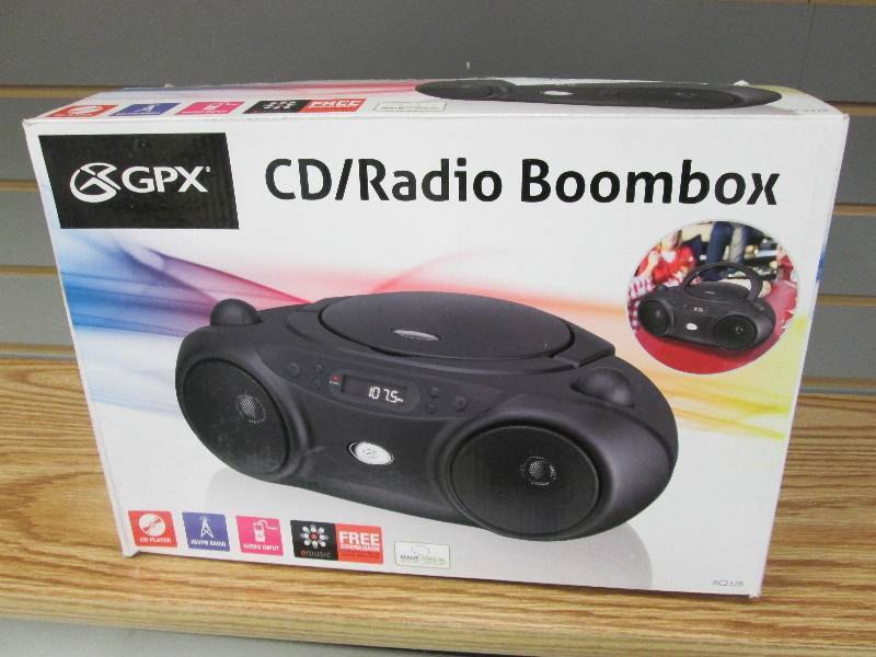 lot 271 image: GPX CDRadio Boombox Retail $39.99 ...