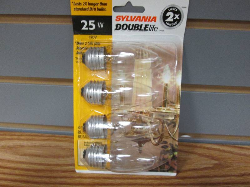 lot 276 image: Sylvania Double Life 25W 120V 4pk ...