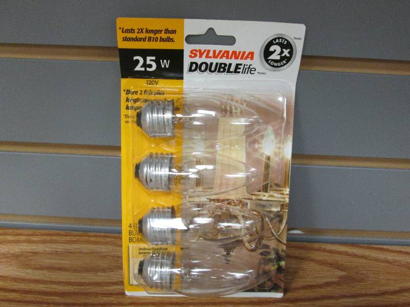 lot 278 image: Sylvania Double Life 25W 120V 4pk ...