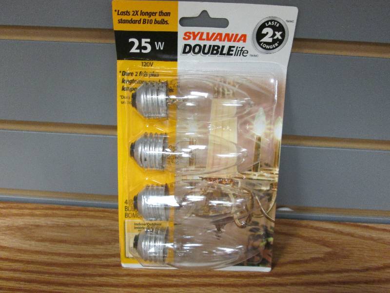 lot 279 image: Sylvania Double Life 25W 120V 4pk ...