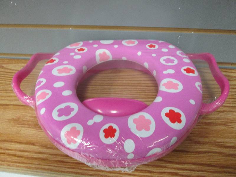 lot 328 image: TC Kiddie Potty Seat - Pink Flowers...