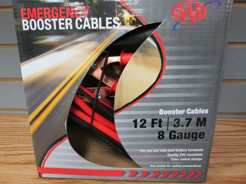 lot 371 image: AAA 8 Gauge 12 ft Emergency Booster...