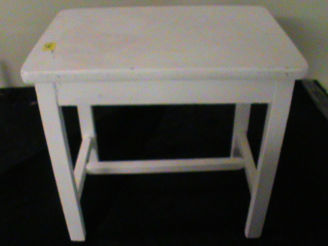 Small White Bench