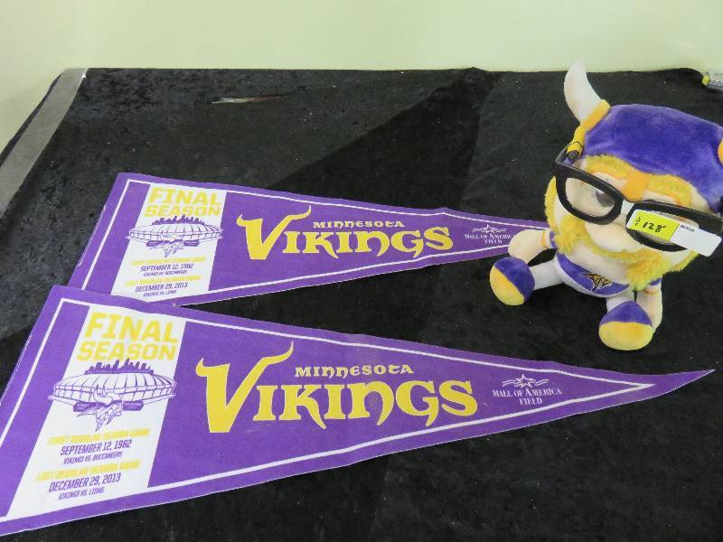 Pendants from the Metrodome (Final Season) and Victor the Viking Plush