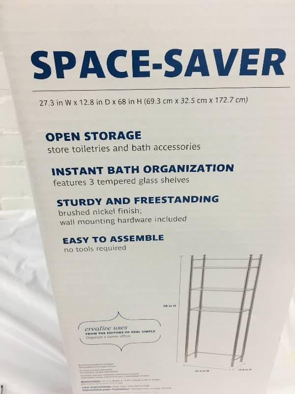 lot 25 image: Space Saver Bathroom Shelf retail $69