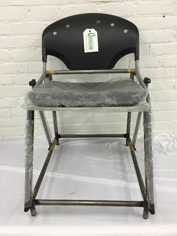 lot 62 image: Greenguard stacking chair -Black